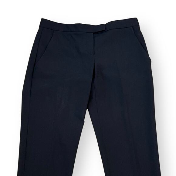 Theory Black Ibbey Dress Pants Womens 4 Low Rise Wool Stretch Ankle Slits USA - Picture 2 of 10